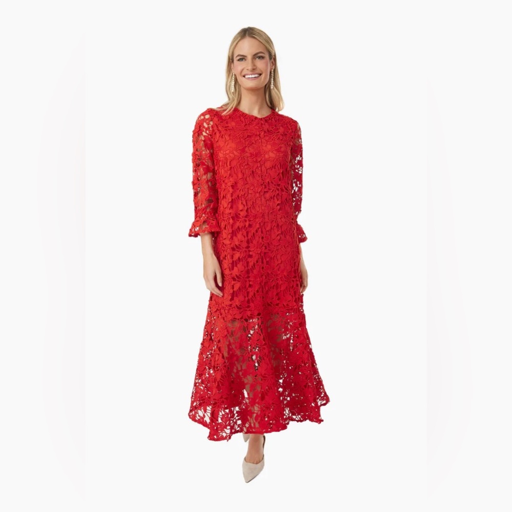 TUCKERNUCK Venetian Red Jacqueline Dress Size Small